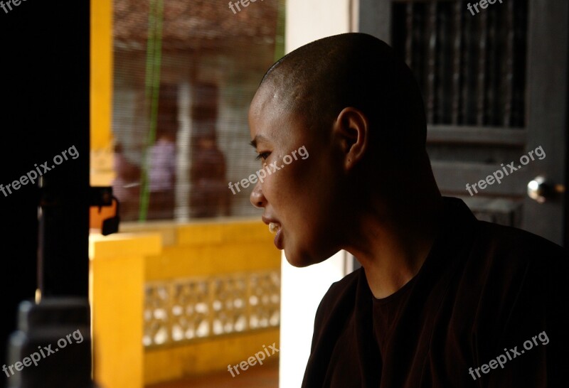 Monks Sour Vietnam Hanoi Portrait