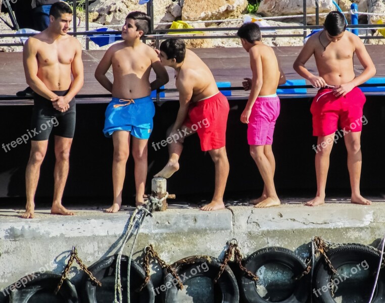 Epiphany Ceremony Orthodox Religious Swimmers