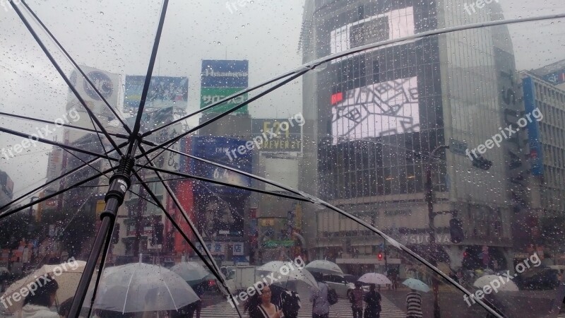 Japan Tokyo Shibuya Rain Umbrella