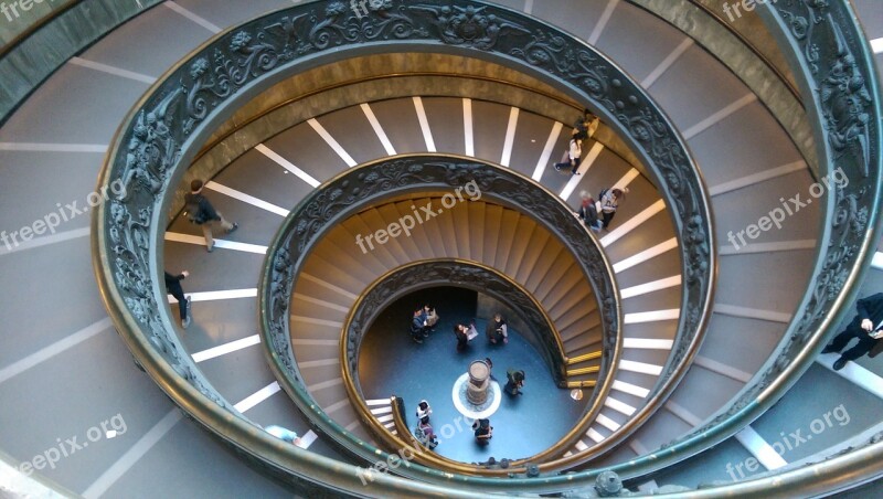 Stairs The Museum Italia Rome The Vatican