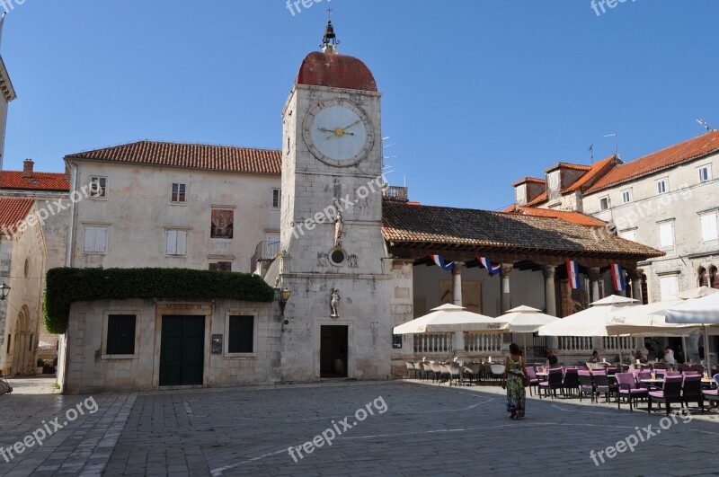 Clock Tower Trogir Croatia Architecture Travel