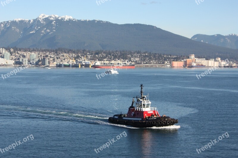 Tugboat Blue Harbor North Vancouver Burrard Inlet