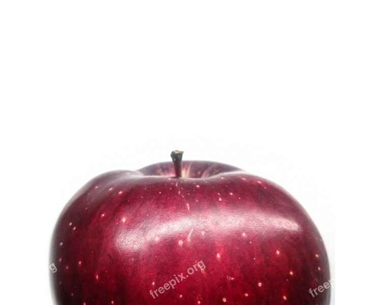 Fruit Apple Red Apple White Background White