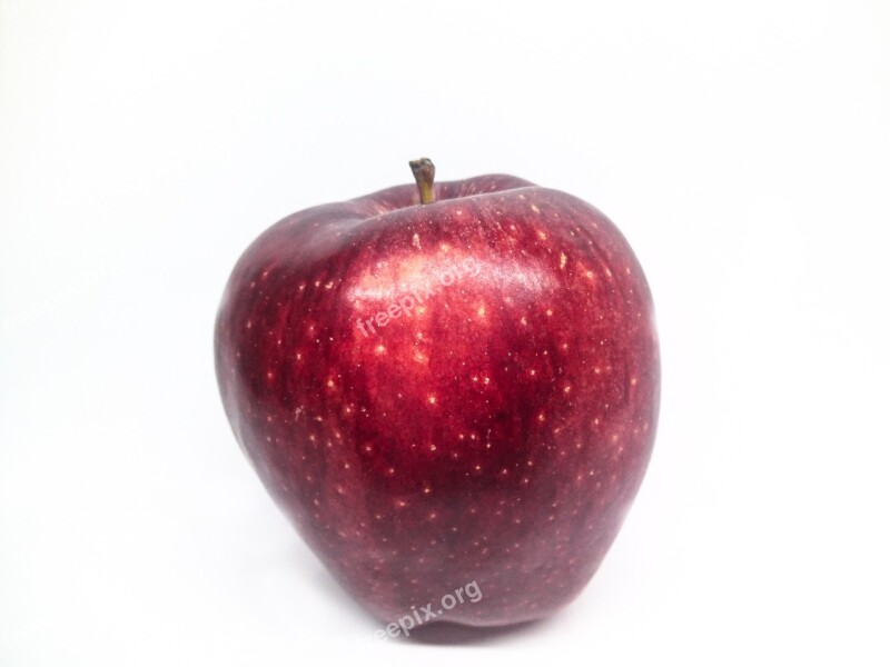 Fruit Apple Red Apple White Background White