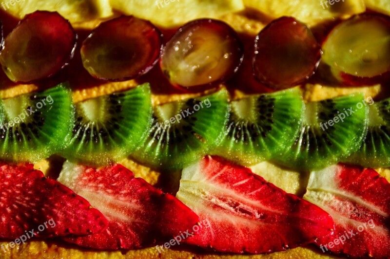 Pie Fruit Syrup Kiwi Strawberry