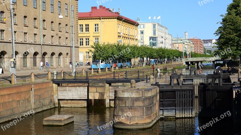 Gothenburg Street City ​​center Canal Sweden