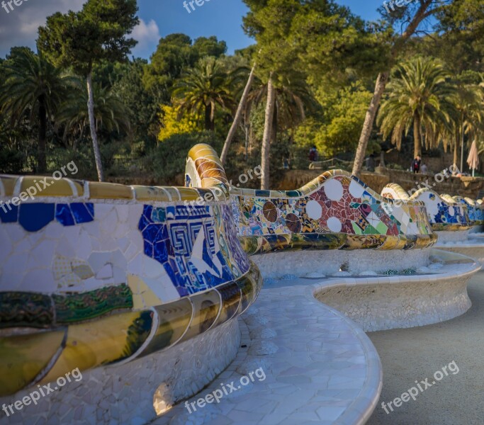 Gaudi Guell Park Architecture Barcelona Spain