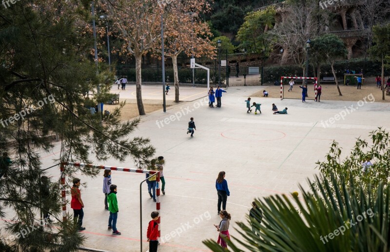 Playground School Children Playing People Happy