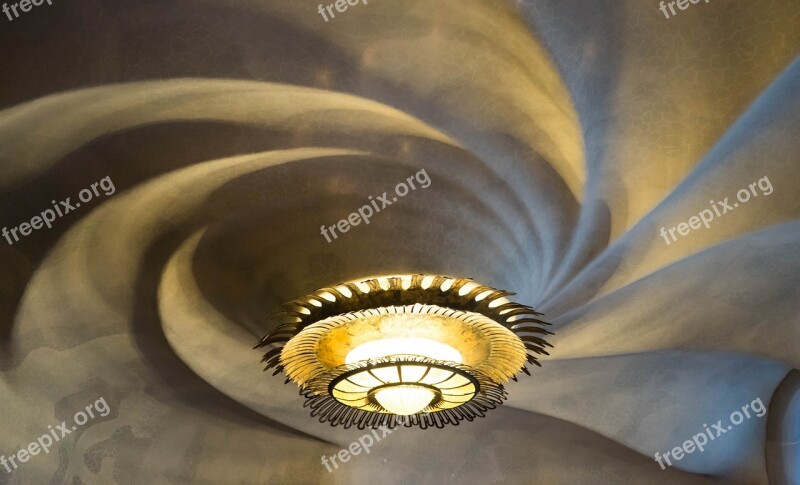 Gaudi House Ceiling Light Barcelona Spain