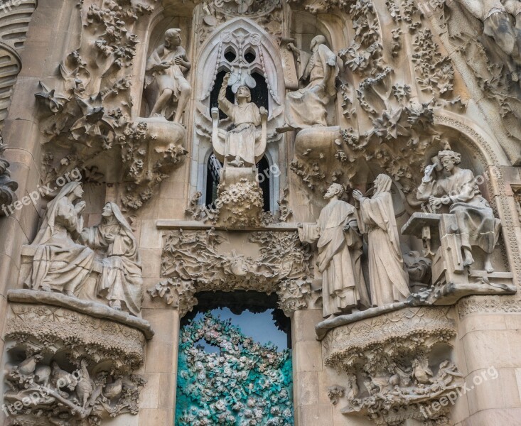 Sagrada Família Cathedral Exterior Barcelona Architecture