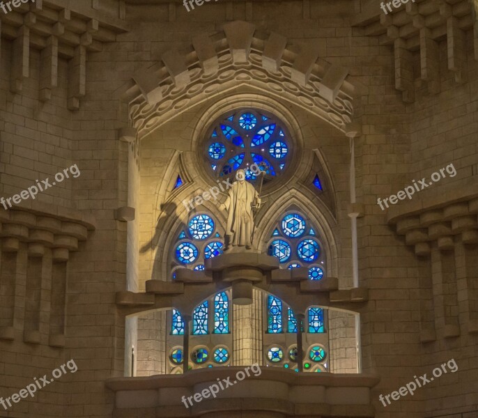 Sagrada Família Cathedral Stained Glass Statue Barcelona