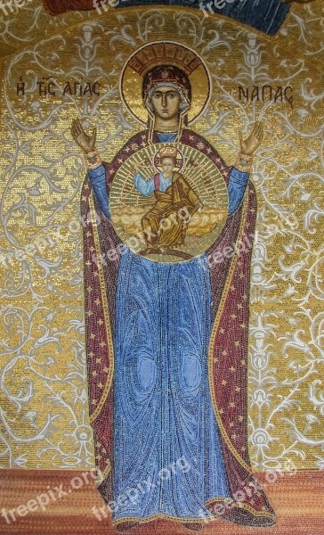 Mosaic Ayia Napa Virgin Mary Free Photos