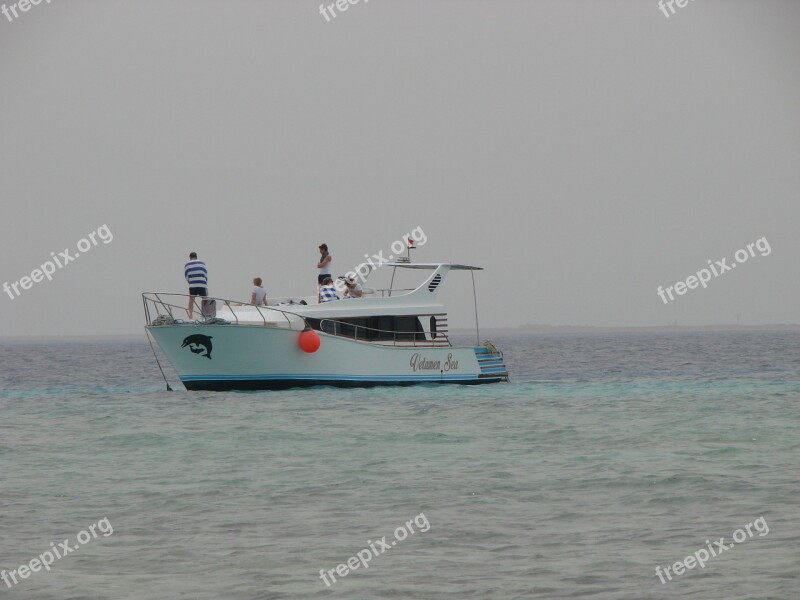 Boat Sea Overcast Sky Walks On The Sea Free Photos