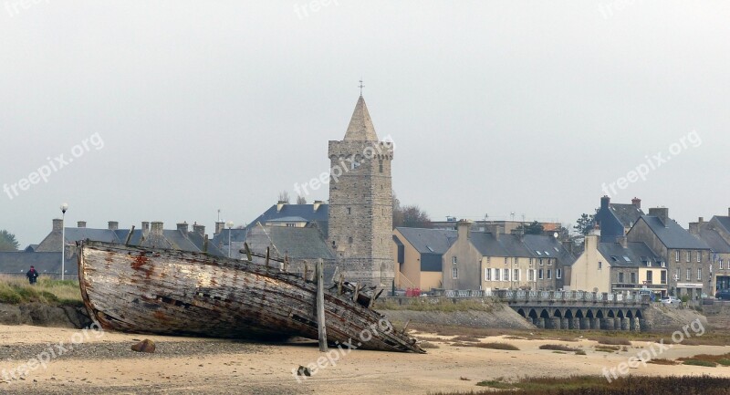 Old Ship On The Beach Wood Wreck Wreck City By The Sea Free Photos