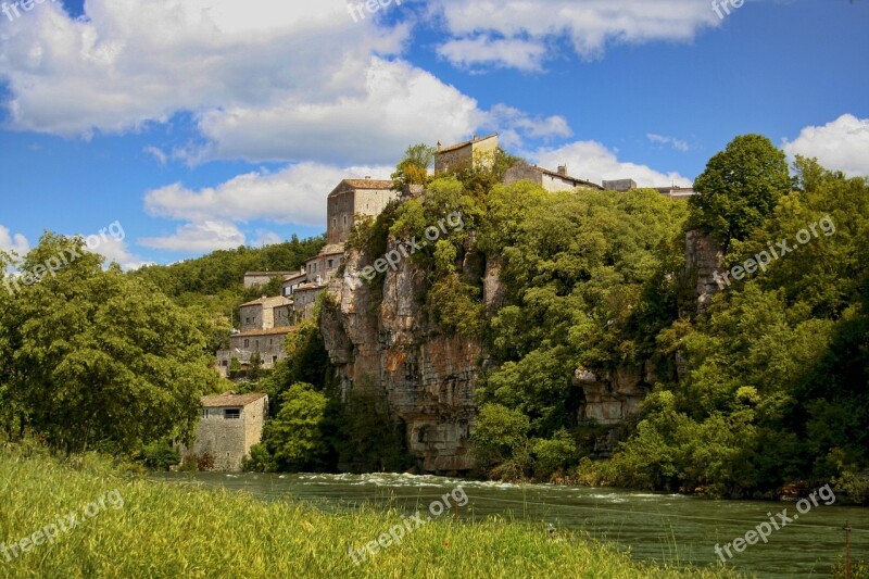 Balazuc Ardèche Nature Village Landscape