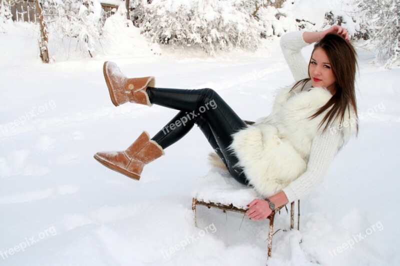 Girl Snow Chair White Feerie