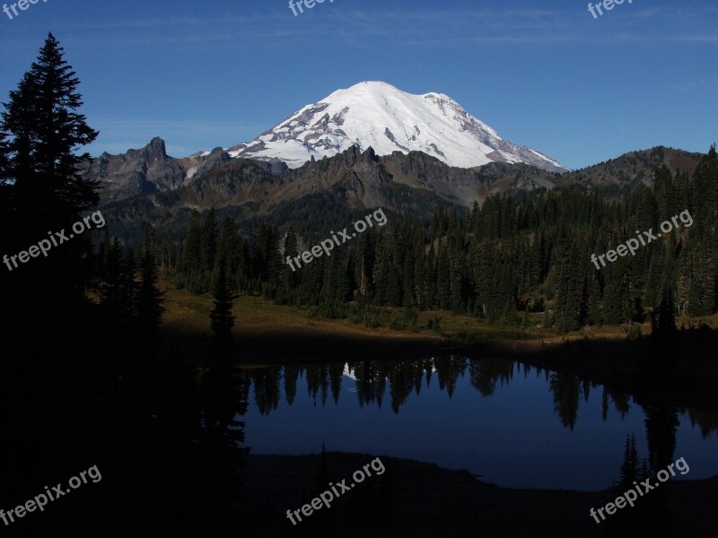 Mountains Washington State Beautiful Lake View Northwest