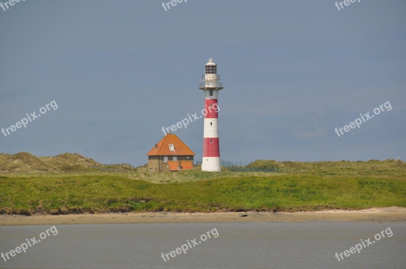 Lighthouse Sea Dune Coast Blue