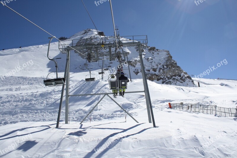 Ski Lift Winter Alpine Zillertal Free Photos