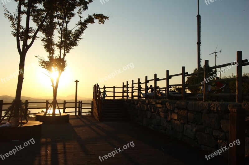 Sunset Sky Park Landscape Sangam Free Photos