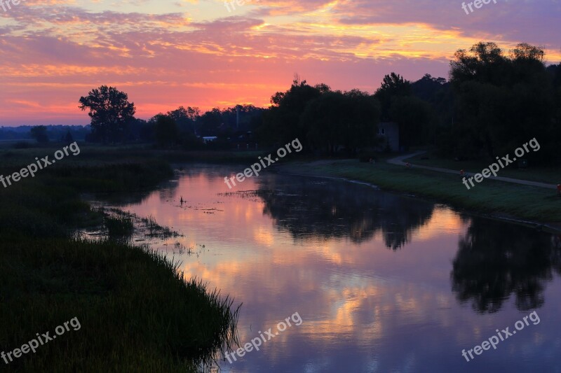 Poland Clouds Sunset Sky Landscape