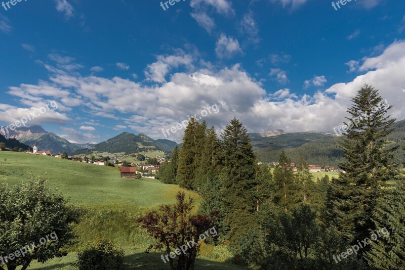 Landscape Mountains Kleinwalsertal Panorama Free Photos