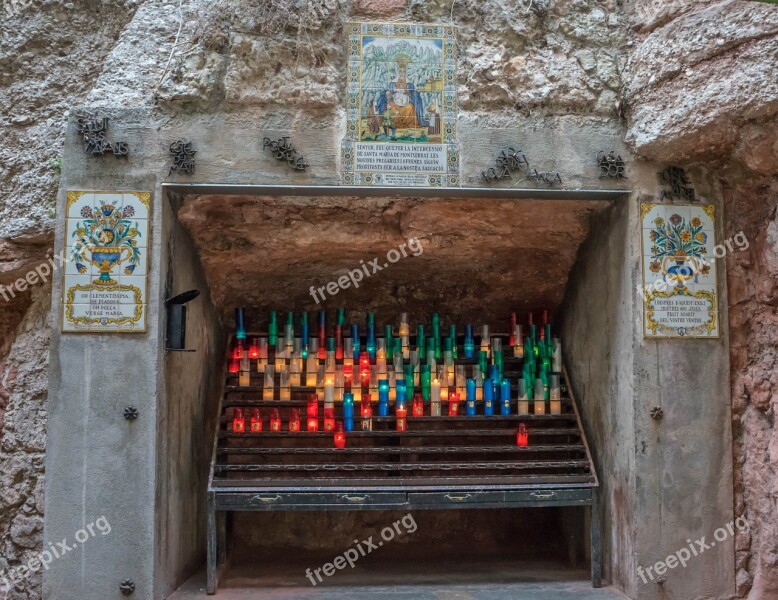 Montserrat Monastery Spain Candles Architecture