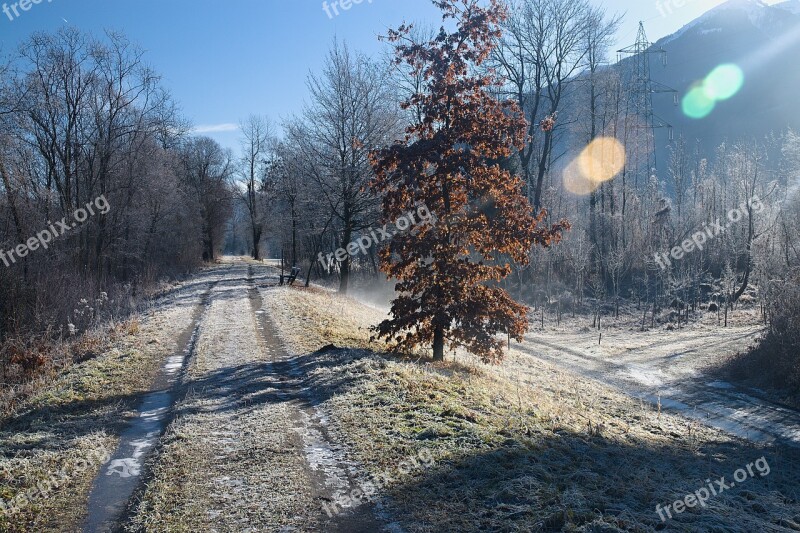 Rime Austria Alps Flood Dam Gail