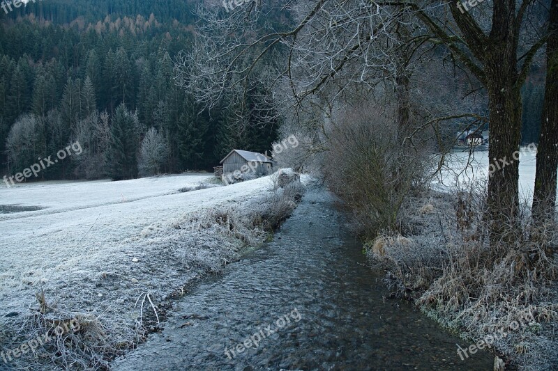 Rime Austria Alps Tributary Gail