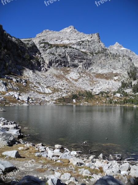 Amphitheater Lake Grand Teton Lake Free Photos