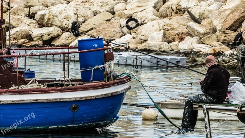 Harbour Fishing Relaxation Free Photos