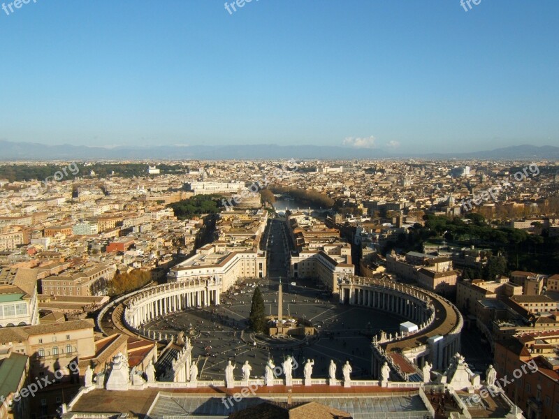 Rome John Dory Up View From The Dome Rome Saint-pierre Basilica Or Vatican