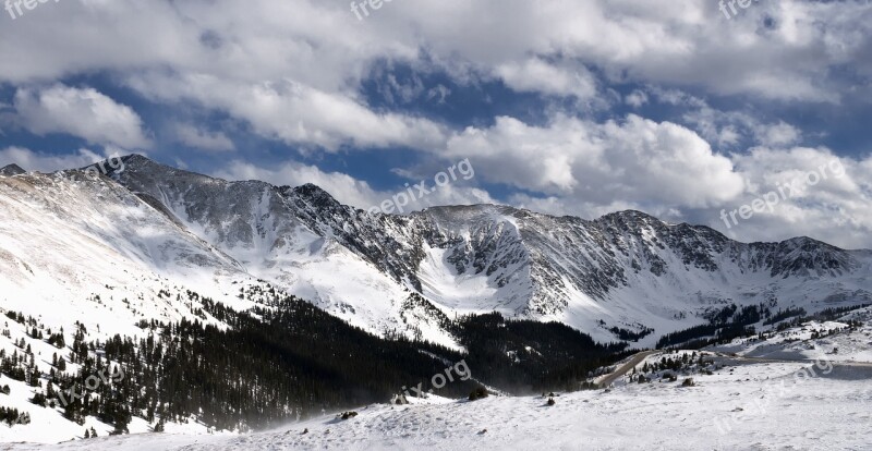 Colorado Loveland Pass Snow Loveland Landscape