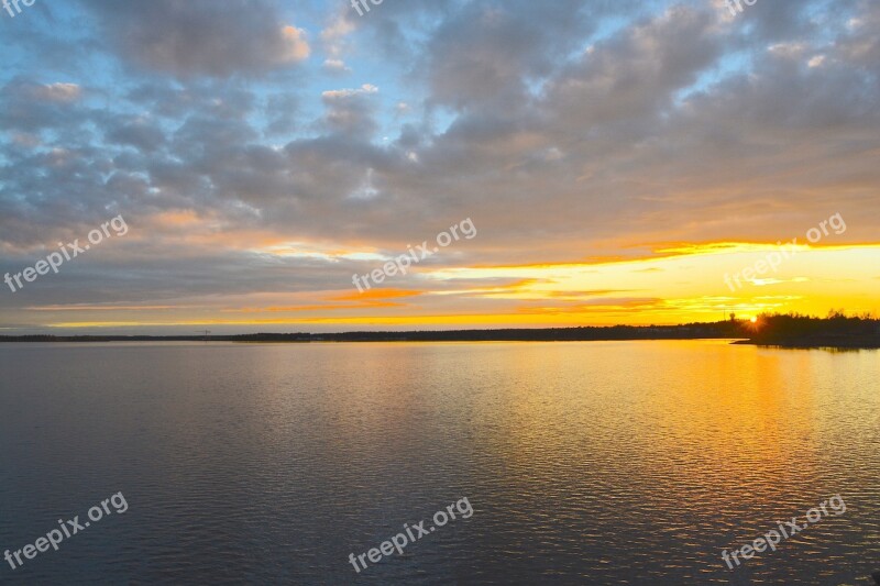 Luleå Water Evening Sun Sunset Free Photos