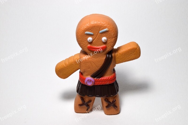 Gingerbread Man Cookie Food Cartoon Character