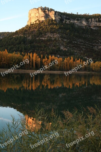 Basin Autumn Landscape River Cabriel Free Photos