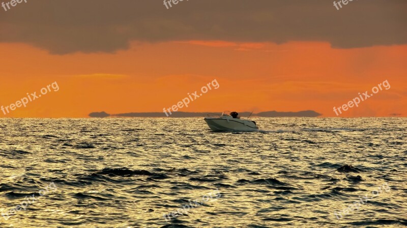 Cyprus Ayia Napa Sunset Boat Free Photos