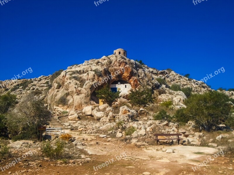 Cyprus Protaras Ayii Saranta Cave Church