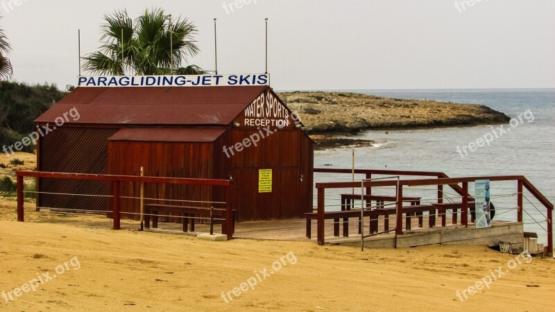 Beach Water Sports Facilities Kiosk Out Of Season