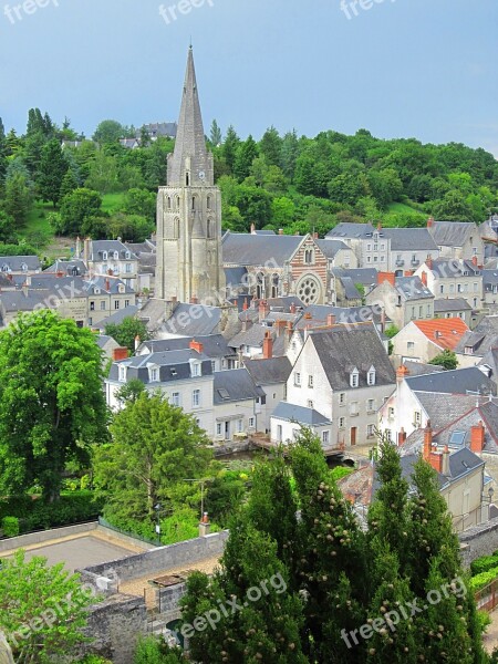 Langeais Town Church Medieval Indre-et-loire