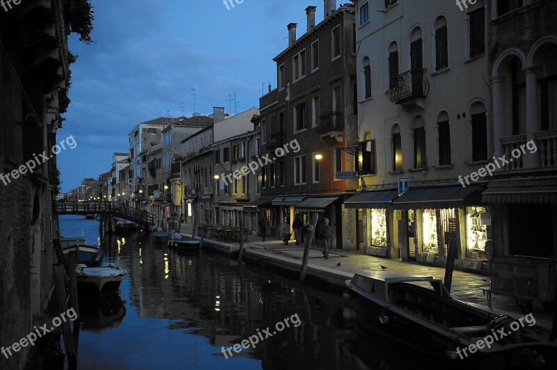 Venice Venezia Italy Town On The River Waterway