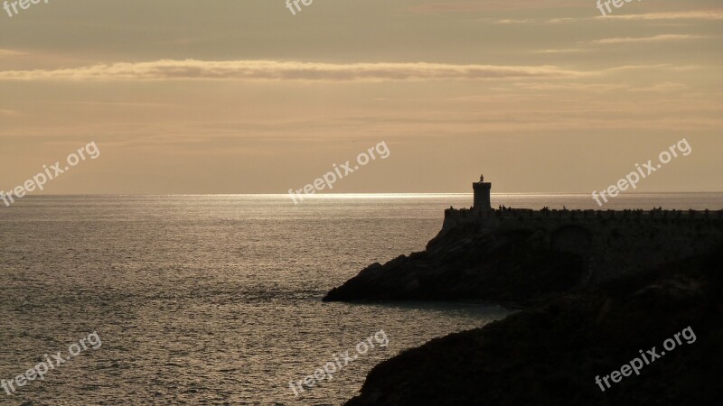 Lighthouse Tuscany Piombino Italy Evening Light