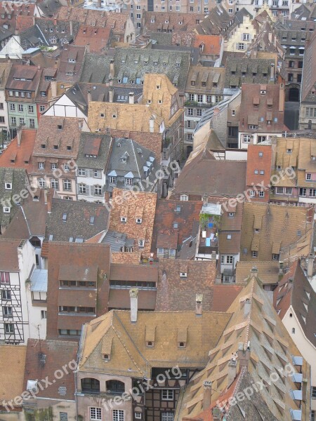 Roofs Strasbourg France Houses Winding