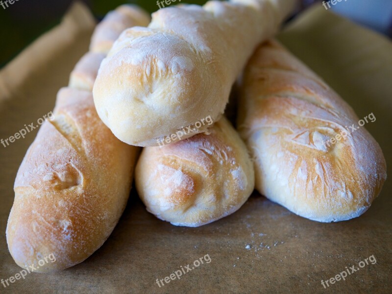 Bread Baguette Eat Food Baked Goods