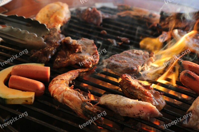 Barbecues Grill Dinner Meat Fish