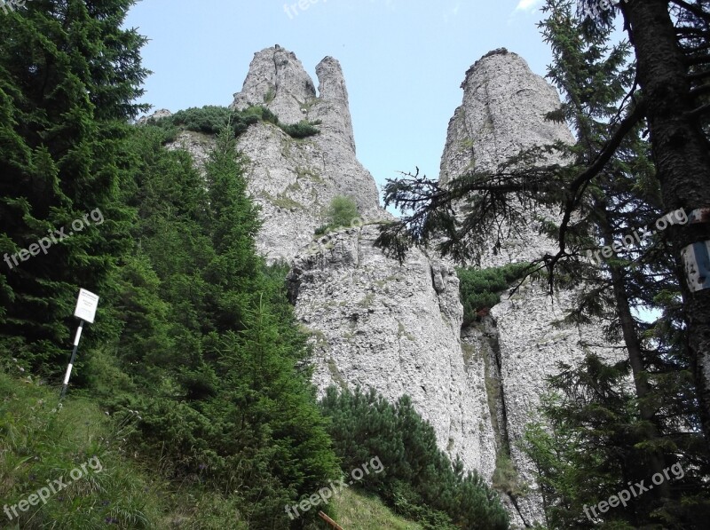 Stone Romania Mountain Tourism Travel