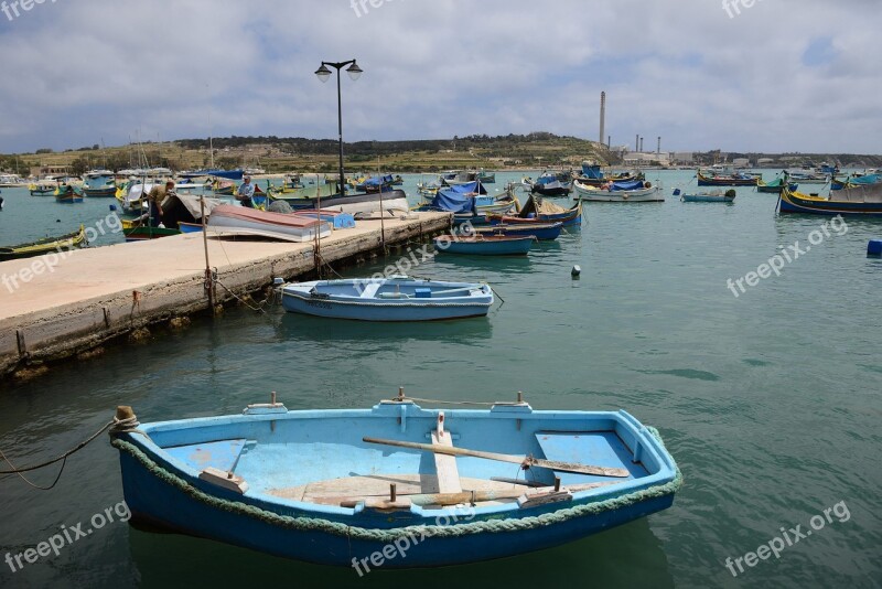 Malta Gozo Blue Boats Sea