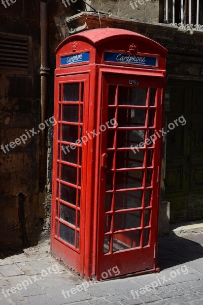 Malta Valetta Phone Booth Red City