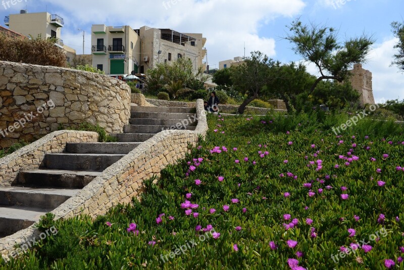 Malta Gozo Stairs Gradually Building