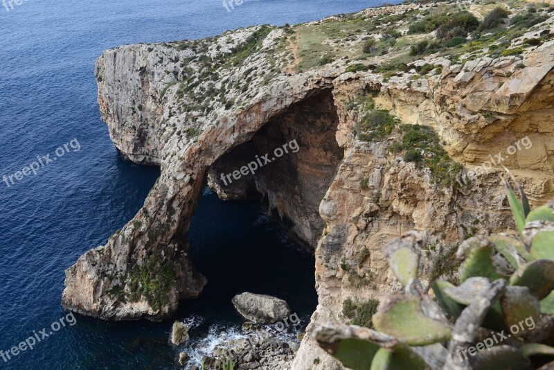 Malta Gozo Sea Blue Coast